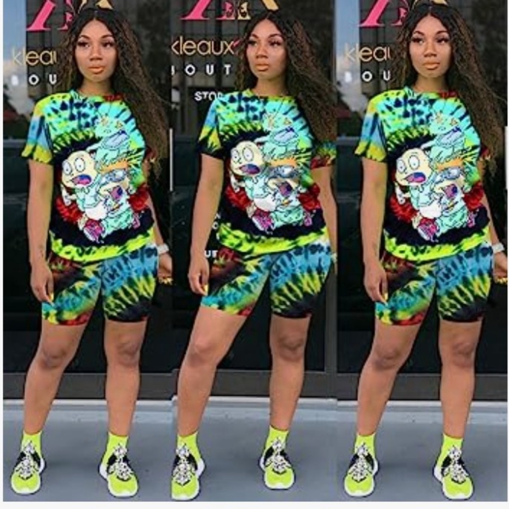 Shein rugrats 2 peice short set